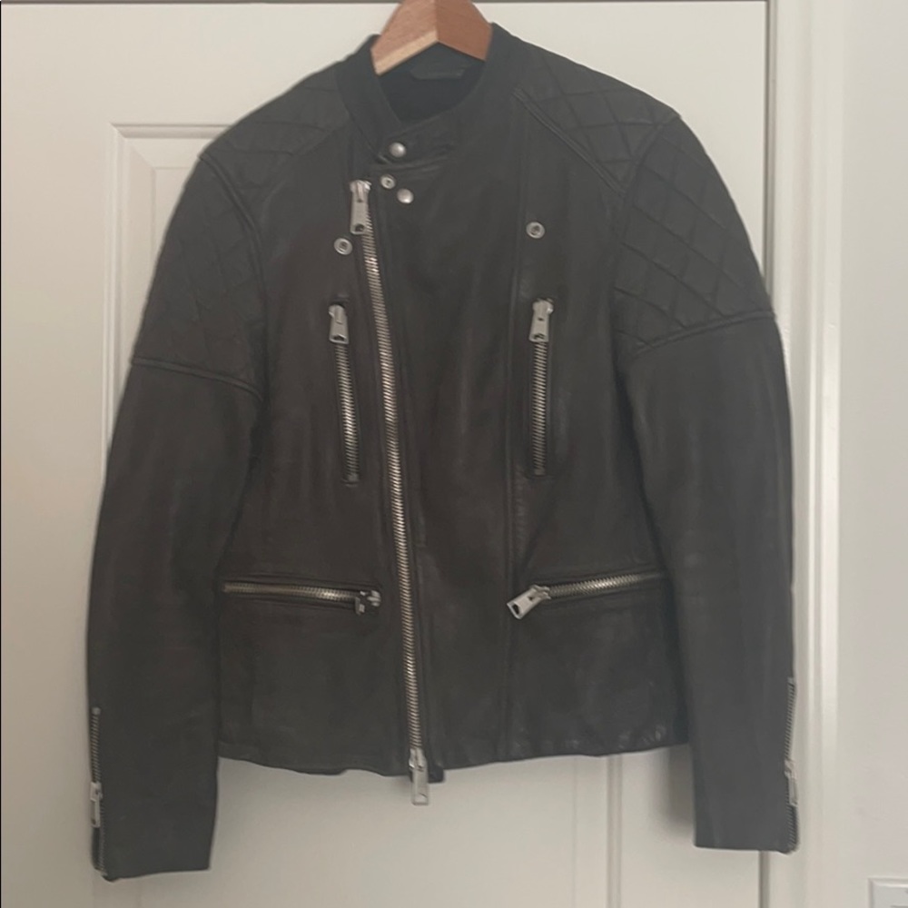 All saints leather jacket
